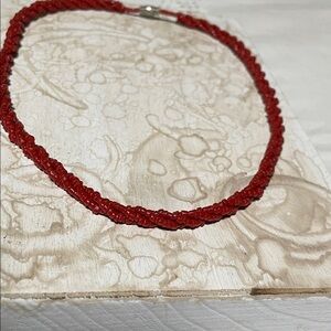 Elegant Red Coral Beaded Necklace